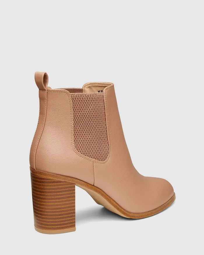 Women KRISTEENIE Nude Ankle Boots Chelsea Boots NOVO Shoes