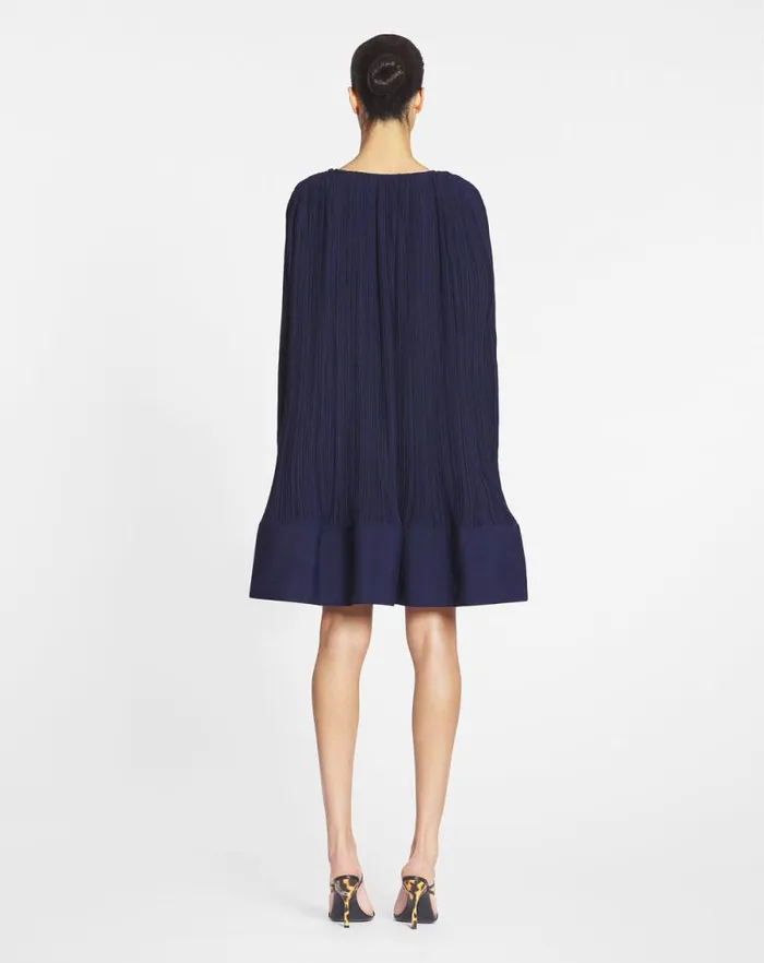 Women Lanvin Dresses Flared Pleated Dress Japanese Ink