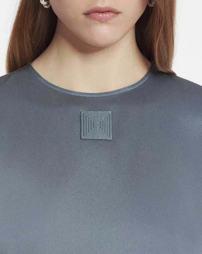 Women Lanvin Dresses Satin Tshirt Dress Steel