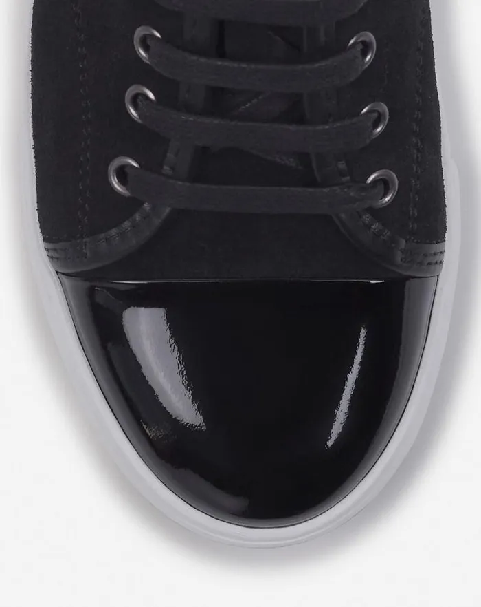 Women Lanvin Sneakers Dbb1 Sneakers In Suede And Patent Leather Black Women Lanvin Sneakers Dbb1 Sneakers In Suede And Patent Leather Black