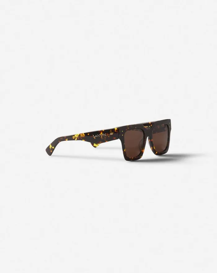 Women Lanvin Sunglasses Lunettes Maxi Rectangle Lanvin Signature Amberturtoise
