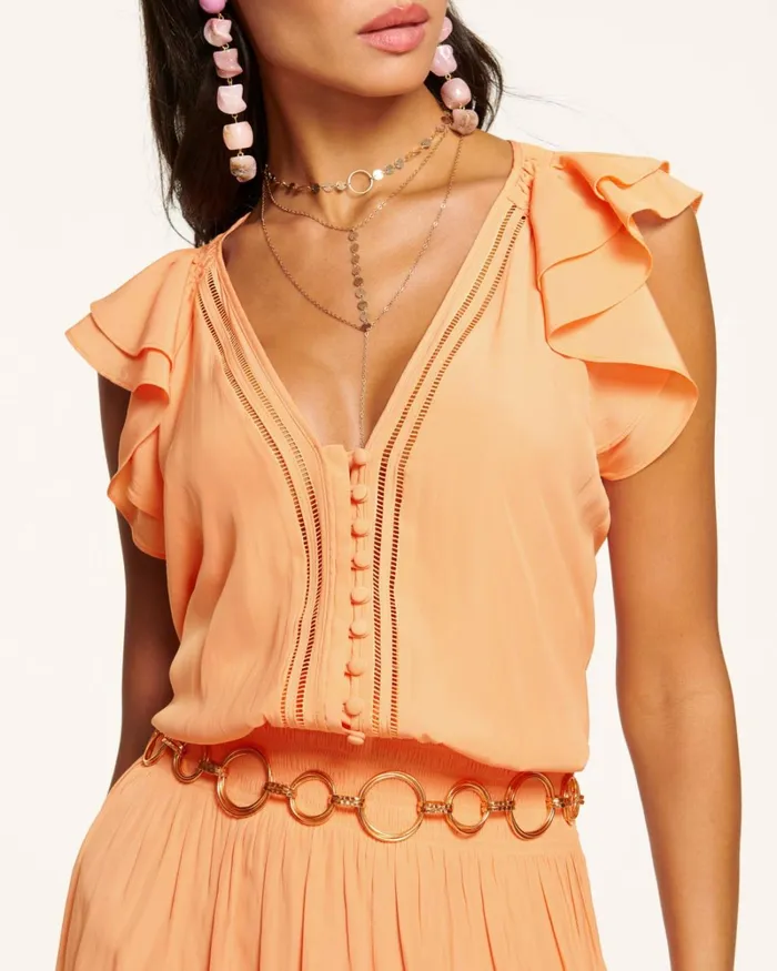 Women Lola Ruffle Mini Dress Black Ramy Brook Dresses
