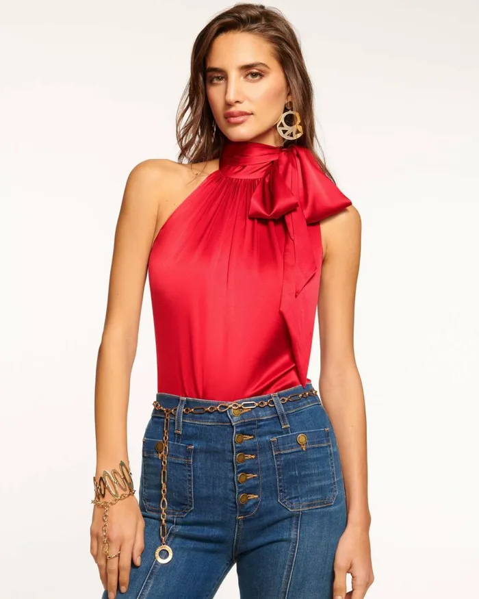 Women Lori High Neck Tank Top Sandstone Ramy Brook Tops Women Lori High Neck Tank Top Sandstone Ramy Brook Tops