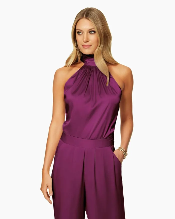 Women Lori High Neck Tank Top Sandstone Ramy Brook Tops Women Lori High Neck Tank Top Sandstone Ramy Brook Tops