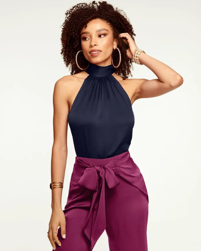 Women Lori High Neck Tank Top Sandstone Ramy Brook Tops Women Lori High Neck Tank Top Sandstone Ramy Brook Tops