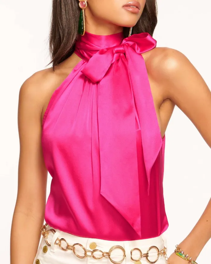Women Lori High Neck Tank Top Sandstone Ramy Brook Tops Women Lori High Neck Tank Top Sandstone Ramy Brook Tops
