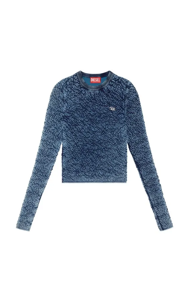 Women MCreta Blue Diesel Knitwear Women MCreta Blue Diesel Knitwear