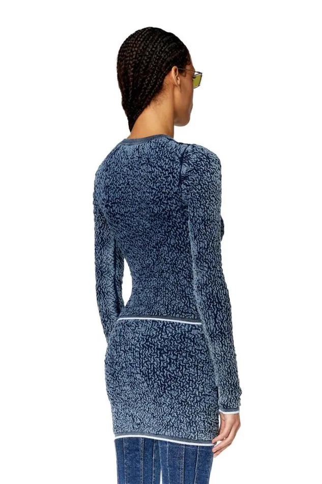 Women MCreta Blue Diesel Knitwear Women MCreta Blue Diesel Knitwear
