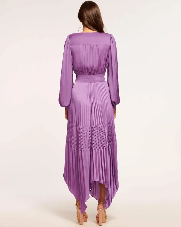 Women Marley Cutout Pleated Maxi Dress Mulberry Ramy Brook Dresses