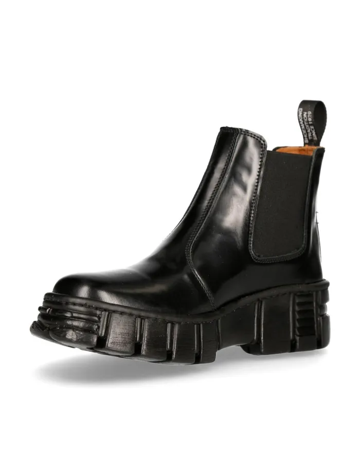WomenMen Ankle Boot Black Tower MWall007nC2 New Rock Boots WomenMen Ankle Boot Black Tower MWall007nC2 New Rock Boots