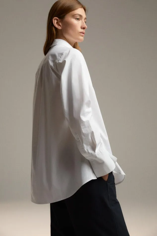 WomenMen White Lea Shirt Ecoalf Onepointzero