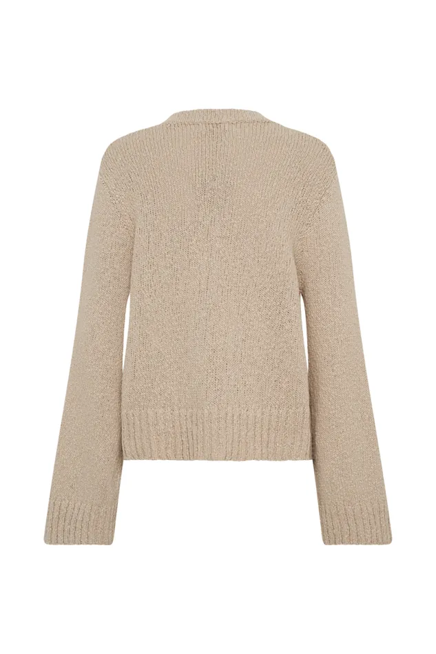 Women Meshki Bottoms Moira Oversized Boucle Cardigan 8211 Wheat