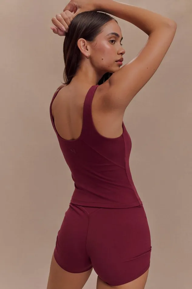Women Meshki Bottoms Orion Active Bike Shorts 8211 Burgundy