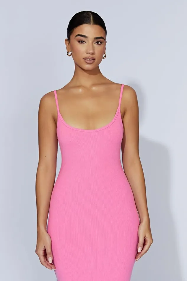 Women Meshki Dresses Alexis Ribbed Cami Midi Dress 8211 Bubblegum Pink Women Meshki Dresses Alexis Ribbed Cami Midi Dress 8211 Bubblegum Pink