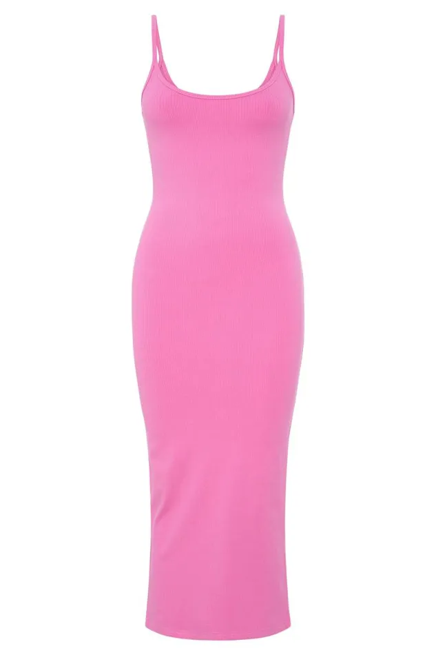 Women Meshki Dresses Alexis Ribbed Cami Midi Dress 8211 Bubblegum Pink Women Meshki Dresses Alexis Ribbed Cami Midi Dress 8211 Bubblegum Pink