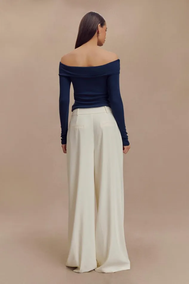 Women Meshki Tops Briah Cut Out Modal Long Sleeve Top 8211 Dark Navy