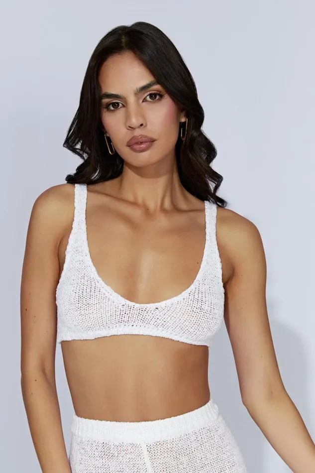 Women Meshki Tops Mary Knit Bralette 8211 White