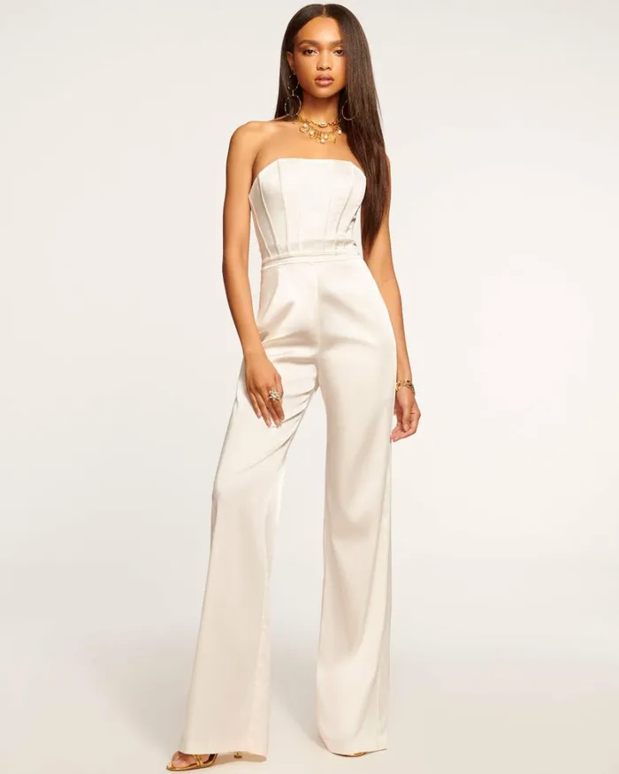Women Mira Strapless Jumpsuit Soiree Red Ramy Brook Dresses Women Mira Strapless Jumpsuit Soiree Red Ramy Brook Dresses