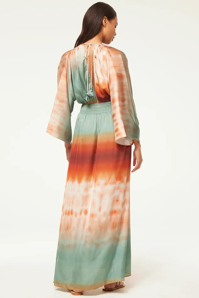 Women MISA Los Angeles Dresses BARDOT DRESS Carnelian Ombre