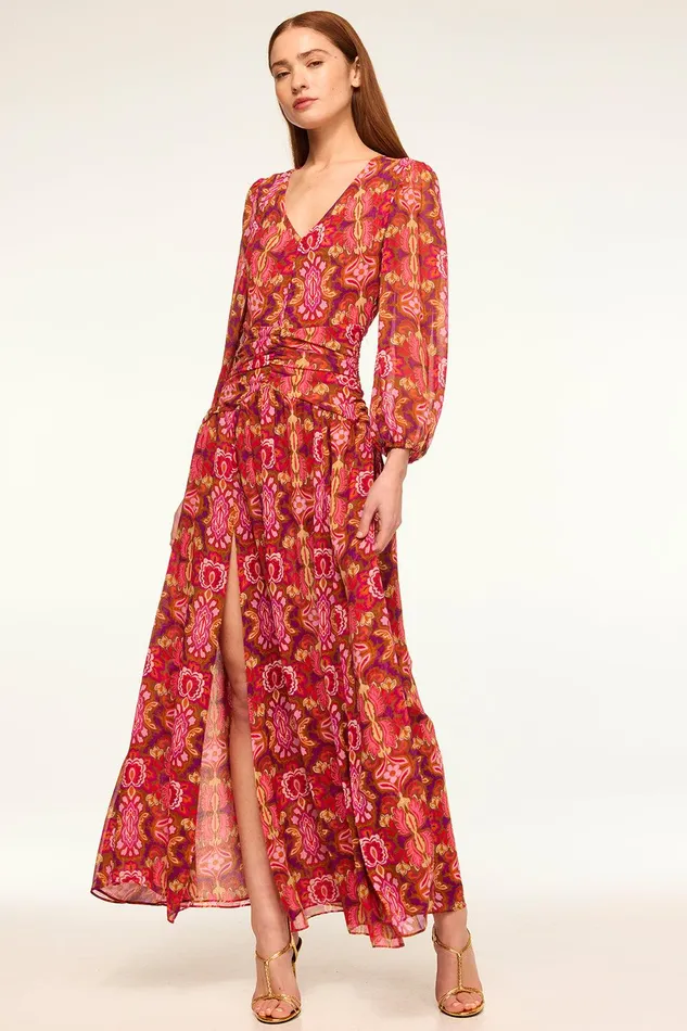 Women MISA Los Angeles Dresses IMELDA DRESS Chic Nostalgic Chiffon