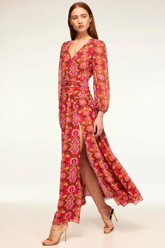Women MISA Los Angeles Dresses IMELDA DRESS Chic Nostalgic Chiffon