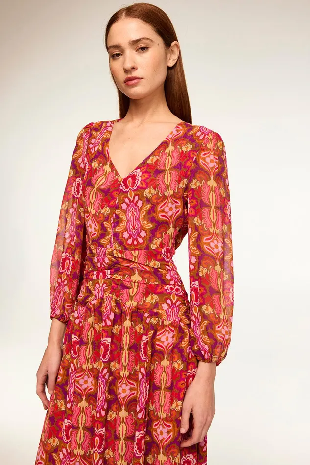 Women MISA Los Angeles Dresses IMELDA DRESS Chic Nostalgic Chiffon