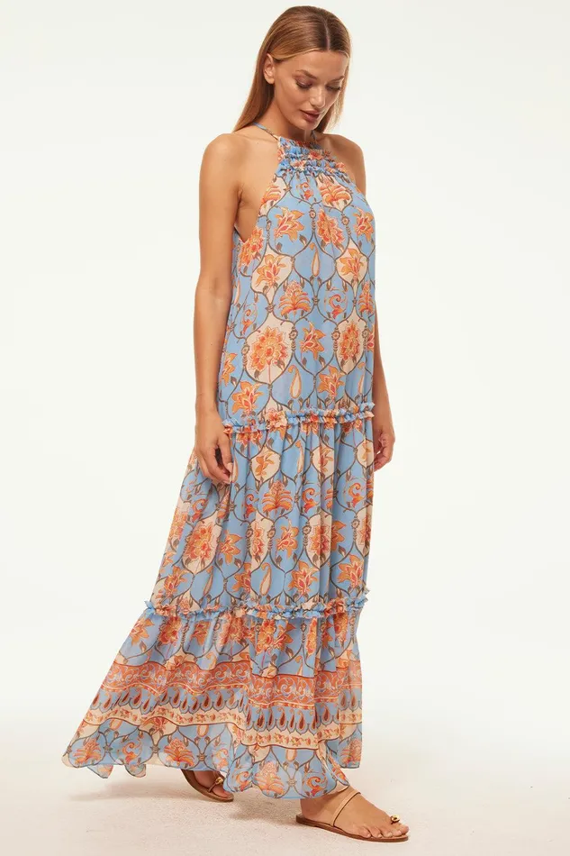 Women MISA Los Angeles Dresses LALA DRESS Caged Floral