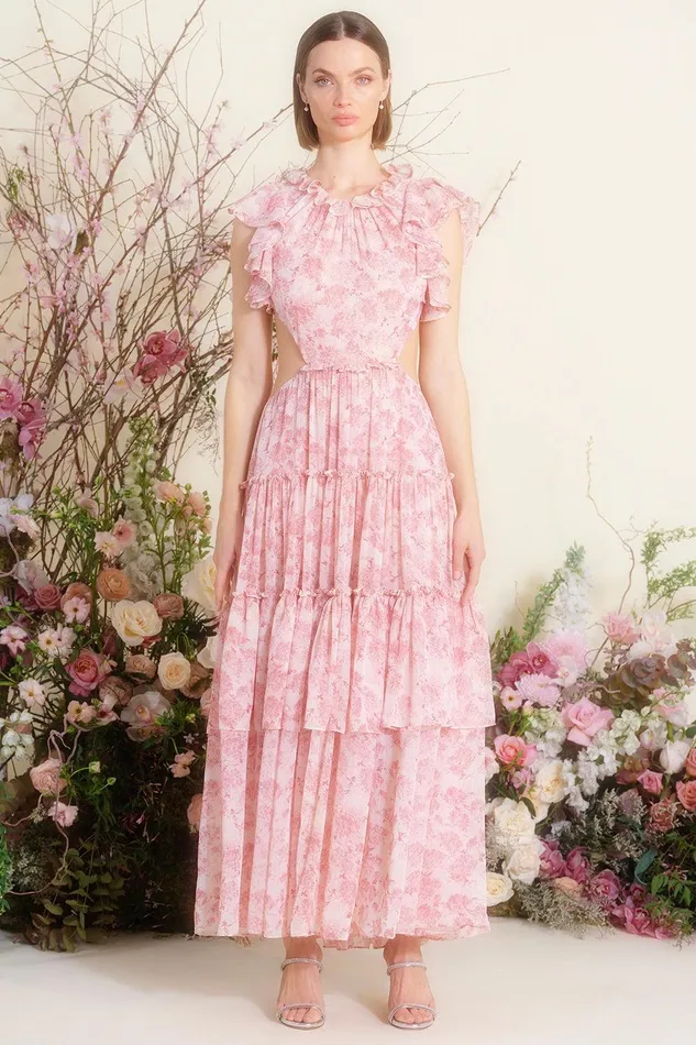 Women MISA Los Angeles Exclusives LANA DRESS Pink Verdana