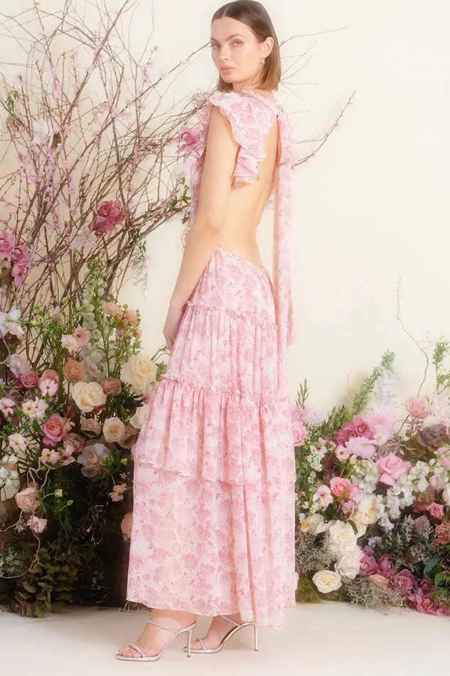 Women MISA Los Angeles Exclusives LANA DRESS Pink Verdana