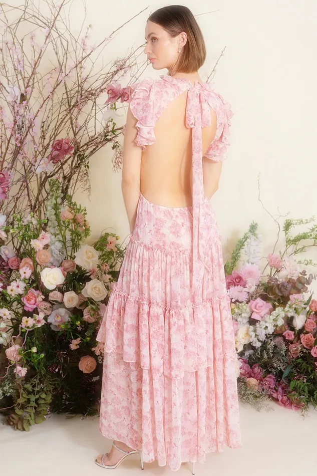 Women MISA Los Angeles Exclusives LANA DRESS Pink Verdana