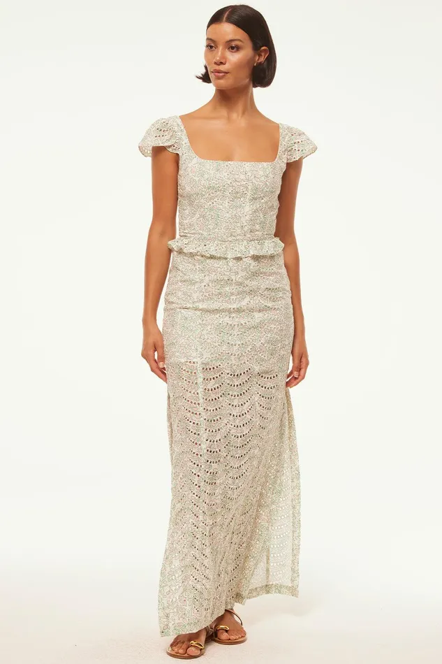 Women MISA Los Angeles Skirts and Shorts ANTONELLA SKIRT Dewdrop Eyelet