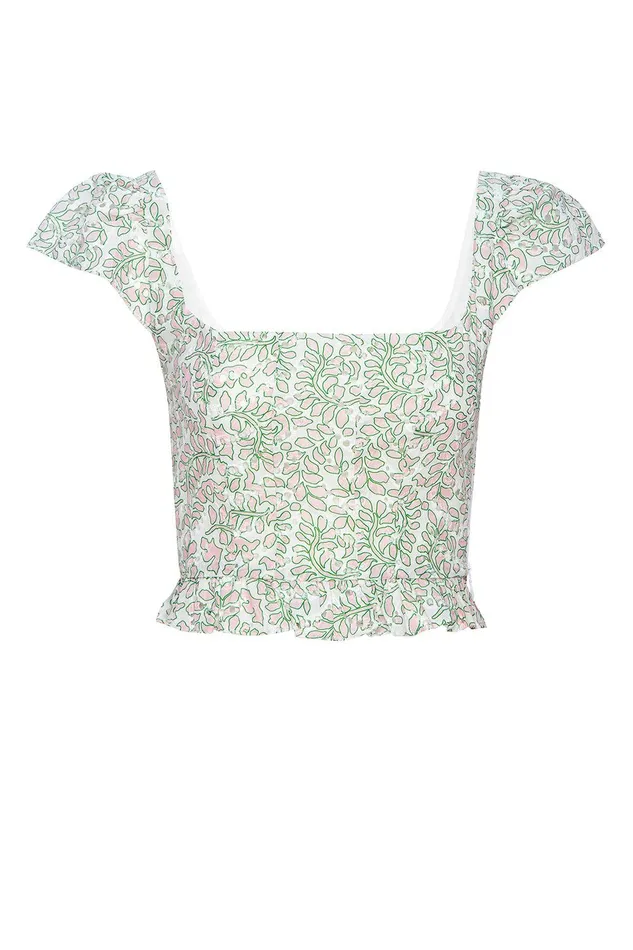 Women MISA Los Angeles Tops SORA TOP Dewdrop Eyelet