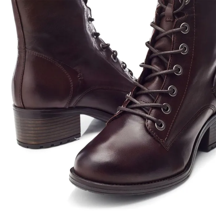 Women Moda In Pelle MidCalf Boots Bezzie Dark Brown Leather