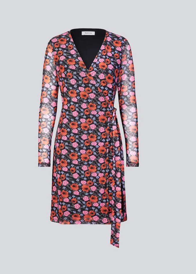 Women Modstrm Dresses BinnaMD Print Wrap Dress Flower Blush Women Modstrm Dresses BinnaMD Print Wrap Dress Flower Blush