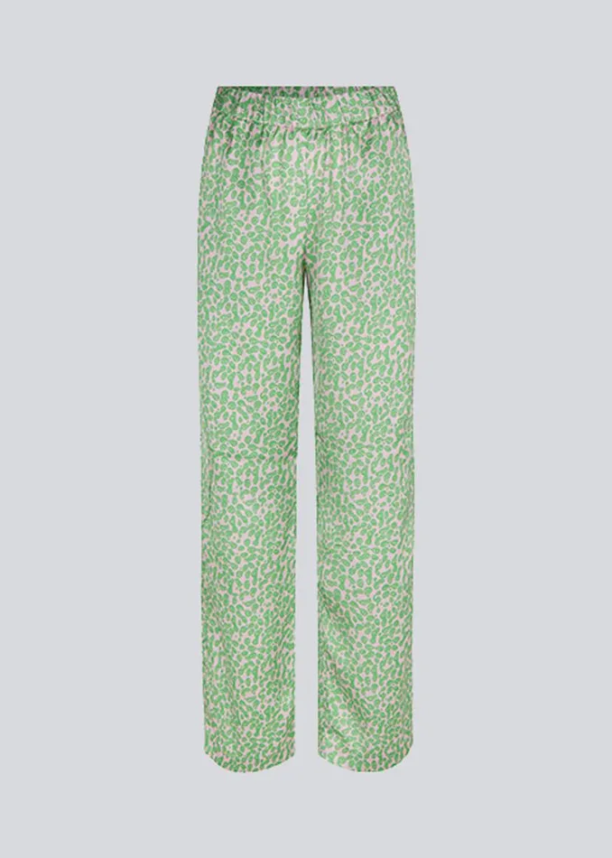 Women Modstrm Pants and Leggings ClarkeMD Print Pants Classic Green Smiley Women Modstrm Pants and Leggings ClarkeMD Print Pants Classic Green Smiley