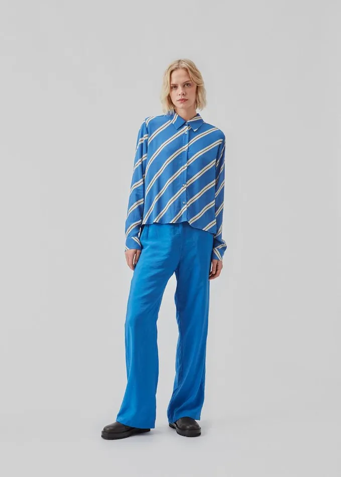 Women Modstrm Shirts CenniMD Print Shirt Azure Stripe Women Modstrm Shirts CenniMD Print Shirt Azure Stripe