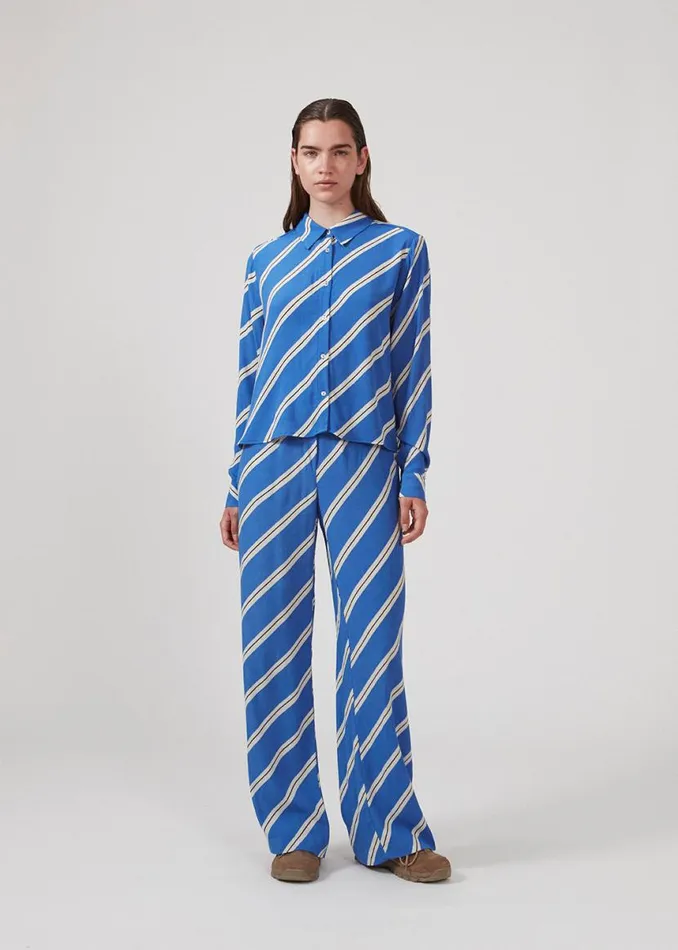 Women Modstrm Shirts CenniMD Print Shirt Azure Stripe Women Modstrm Shirts CenniMD Print Shirt Azure Stripe