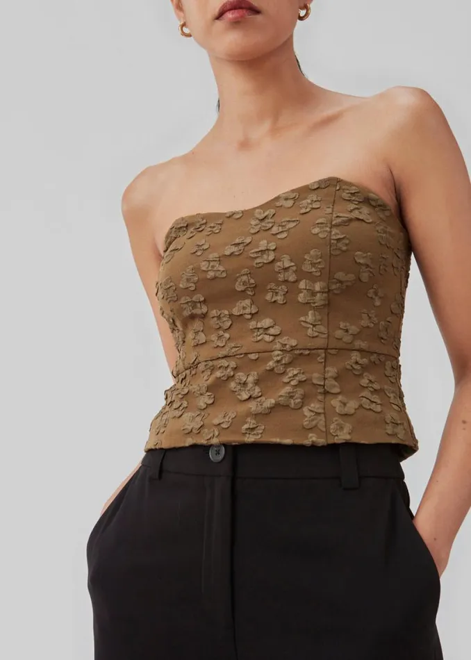 Women Modstrm Tops AtiraMD Crop Top Dark Forest Women Modstrm Tops AtiraMD Crop Top Dark Forest