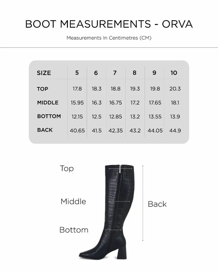 Women NOVO Shoes ORVA BLACK Knee High Boots
