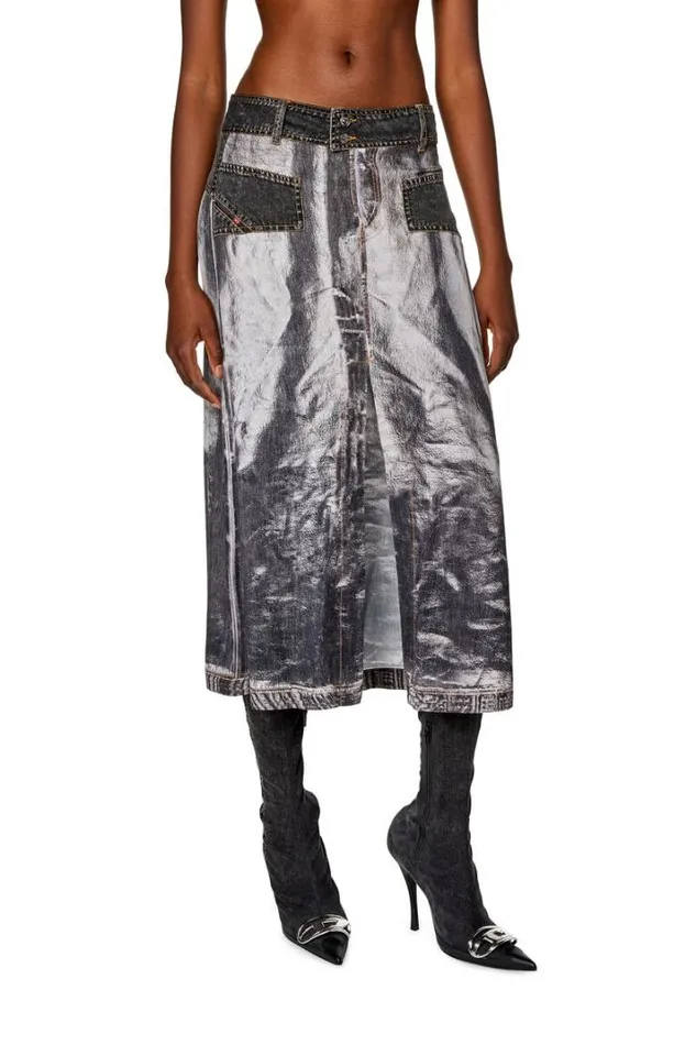 Women OYinDen Greyblack Diesel Skirts