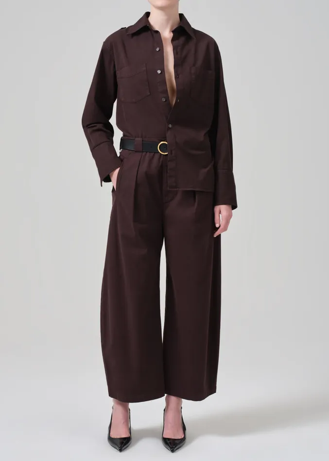 Women Pants Citizens Of Humanity Cara Cropped Pleated Trouser In Clove