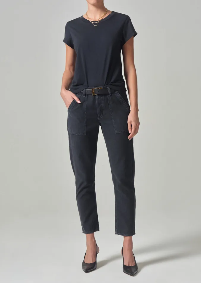 Women Pants Citizens Of Humanity Leah Cargo In Washed Black