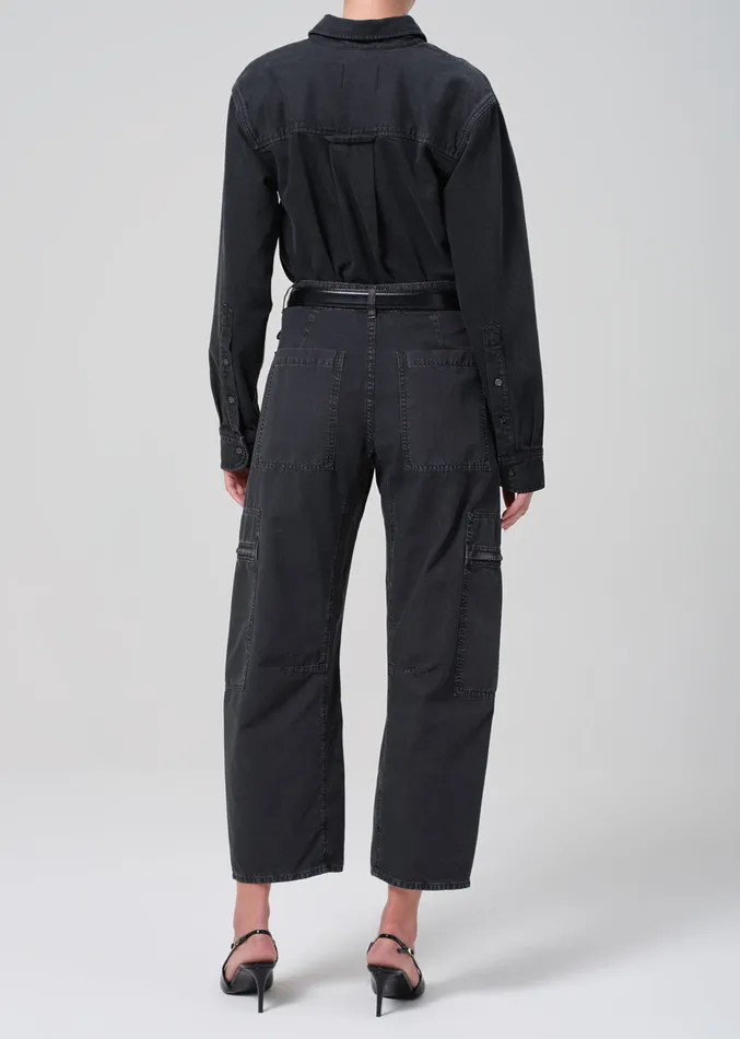 Women Pants Citizens Of Humanity Marcelle Low Slung Easy Cargo In Washed Black