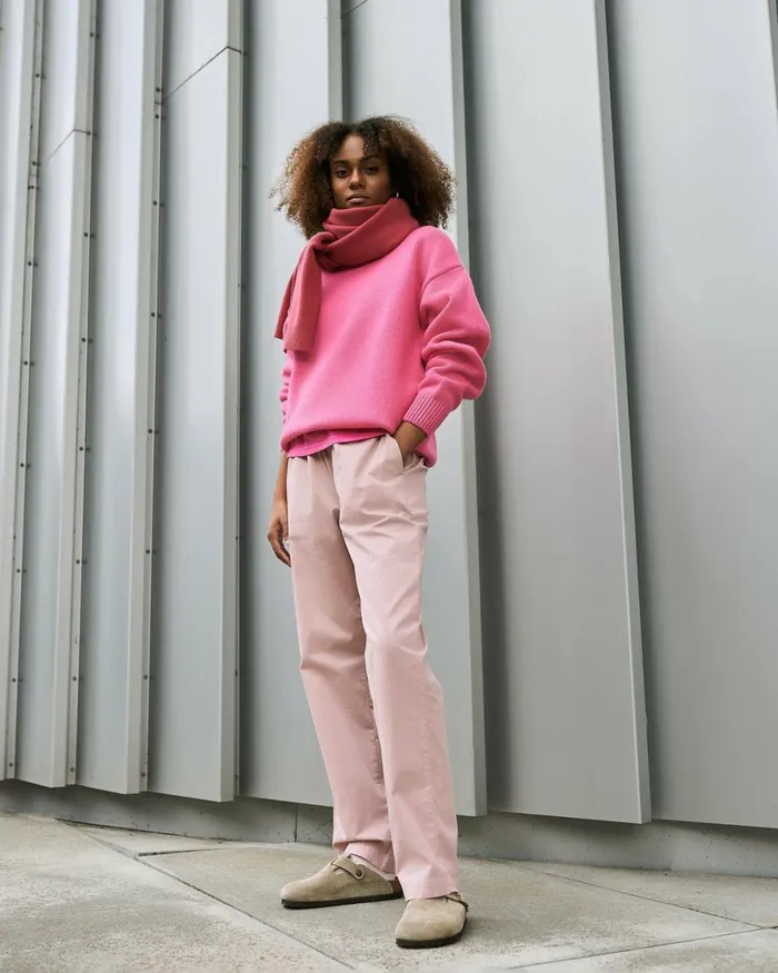 Women Pants Colorful Standard Organic Twill Pants Faded Pink