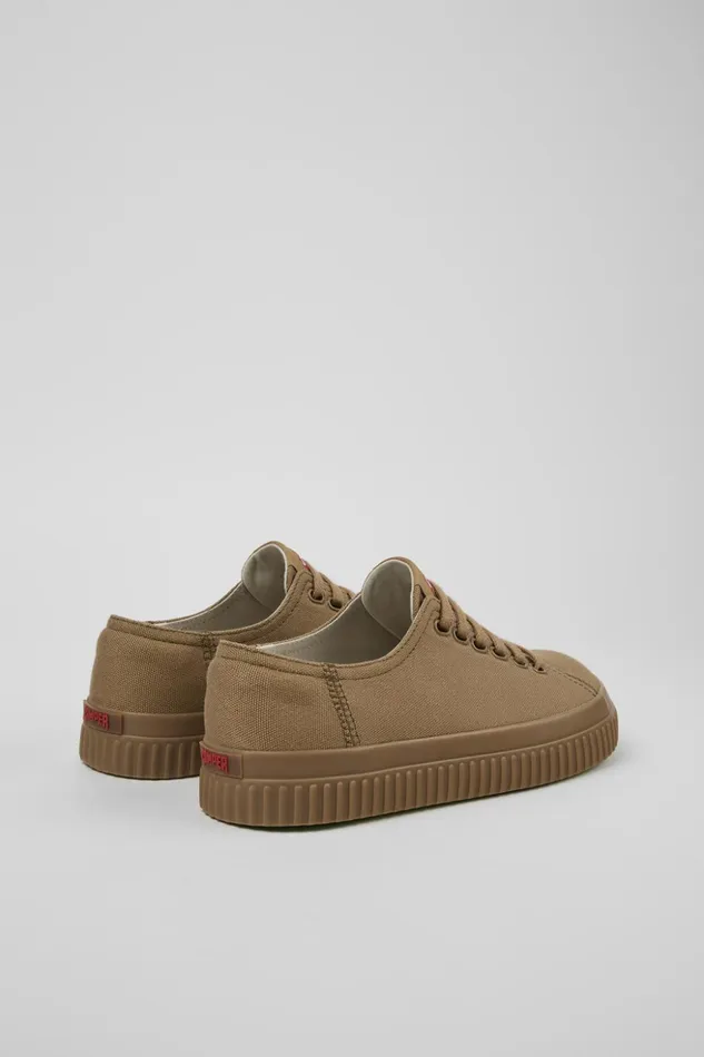 Women Peu Roda Brown Textile Shoes Camper Sneakers
