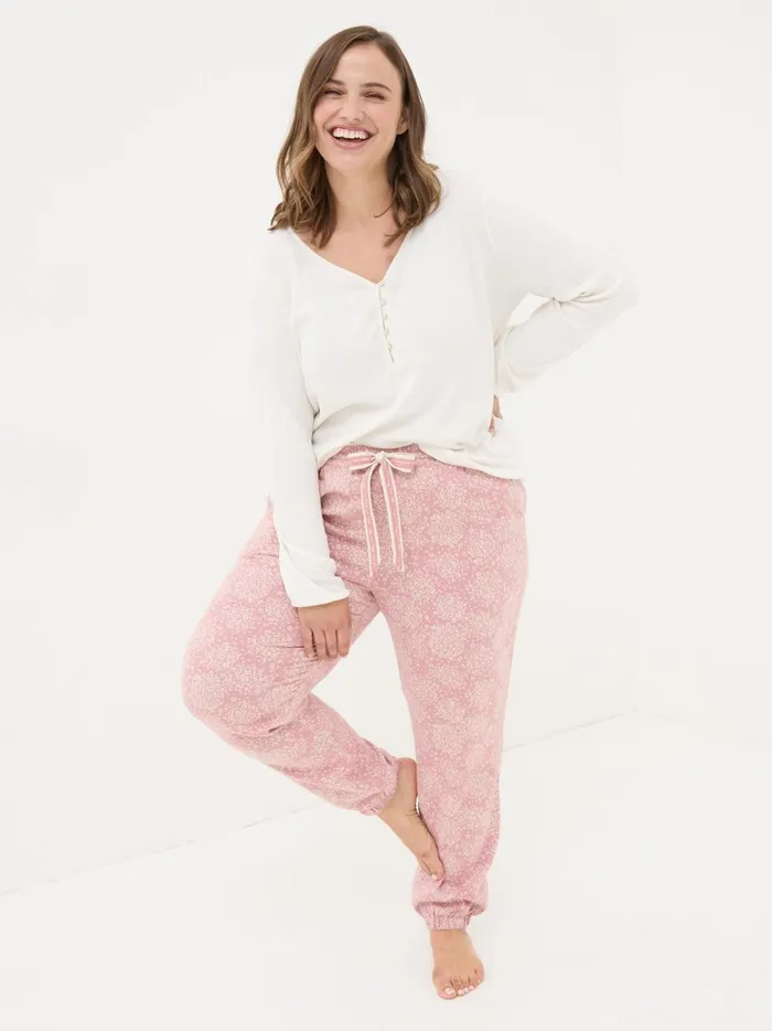 Women Pyjamas and Nightwear Fat Face Cora Pink Floral 100 Cotton Pyjama Bottoms Women Pyjamas and Nightwear Fat Face Cora Pink Floral 100 Cotton Pyjama Bottoms