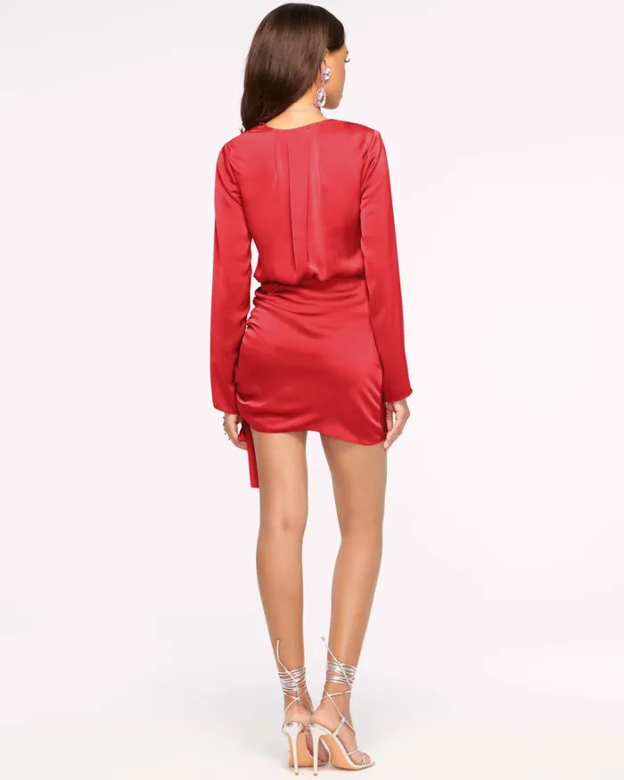 Women Reeta Ruched Mini Dress Black Ramy Brook Dresses