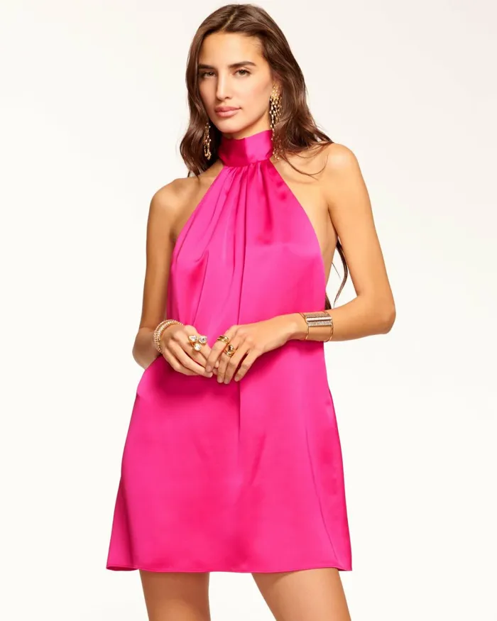 Women Sam Halter Mini Dress Black Ramy Brook Dresses
