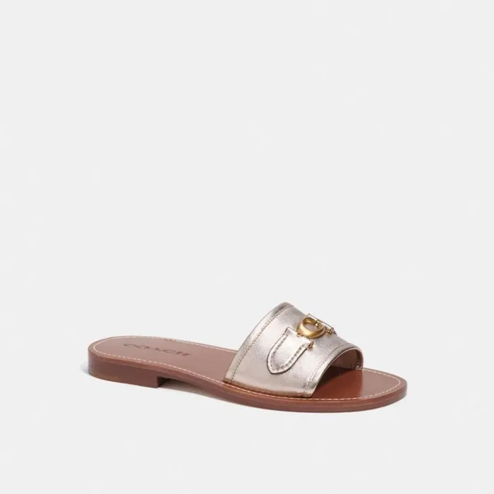Women Sandals Coach Ina Sandal Platinum Champagne