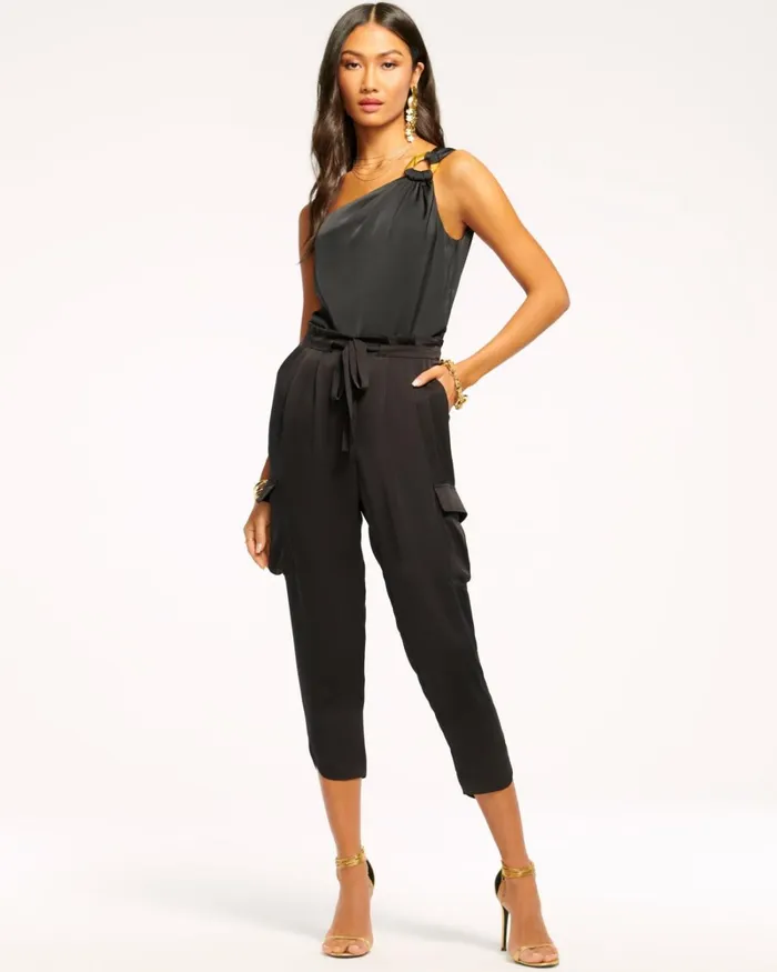 Women Satin Pocket Allyn Pant Black Ramy Brook Pants Women Satin Pocket Allyn Pant Black Ramy Brook Pants